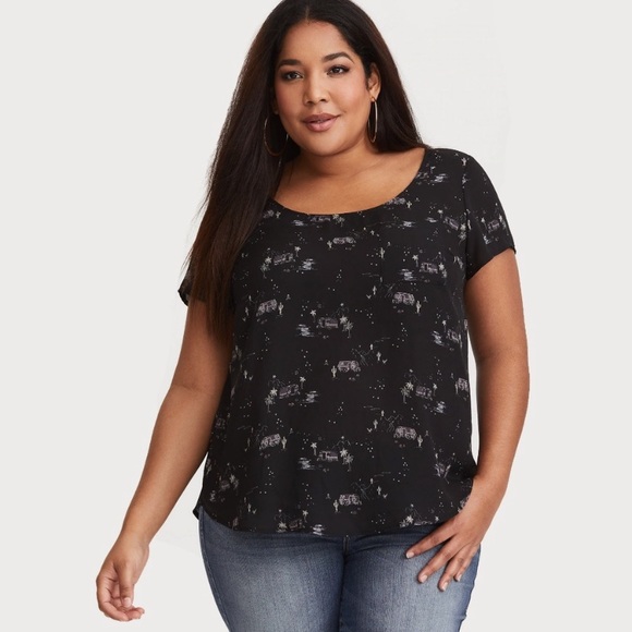 torrid Tops - Torrid Abbey Camper Georgette Blouse